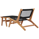 Solseng Med Fotstøtte Heltre Teak Tre Og Tau