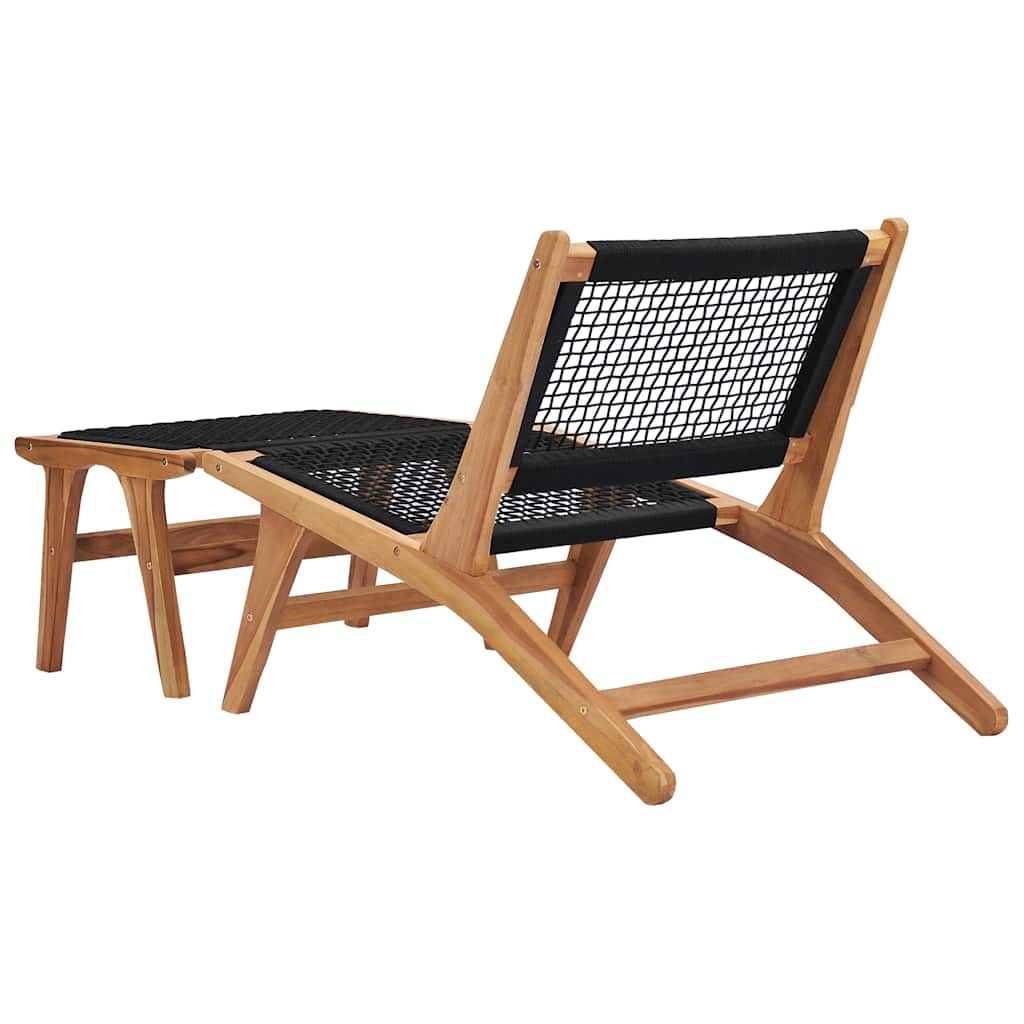 Solseng Med Fotstøtte Heltre Teak Tre Og Tau