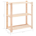 Lagringshyller 3 Etasjer 2 Stk 80X38X90Cm Heltre Furu 150Kg