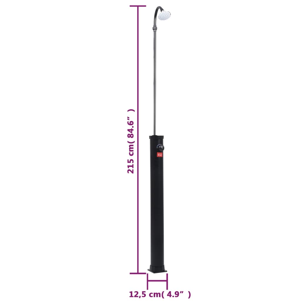 Soloppvarmet Hagedusj Svart 215 Cm 8 L