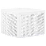 Sidebord Hvit 54X54X36,5 Cm Plast