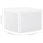 Sidebord Hvit 54X54X36,5 Cm Plast