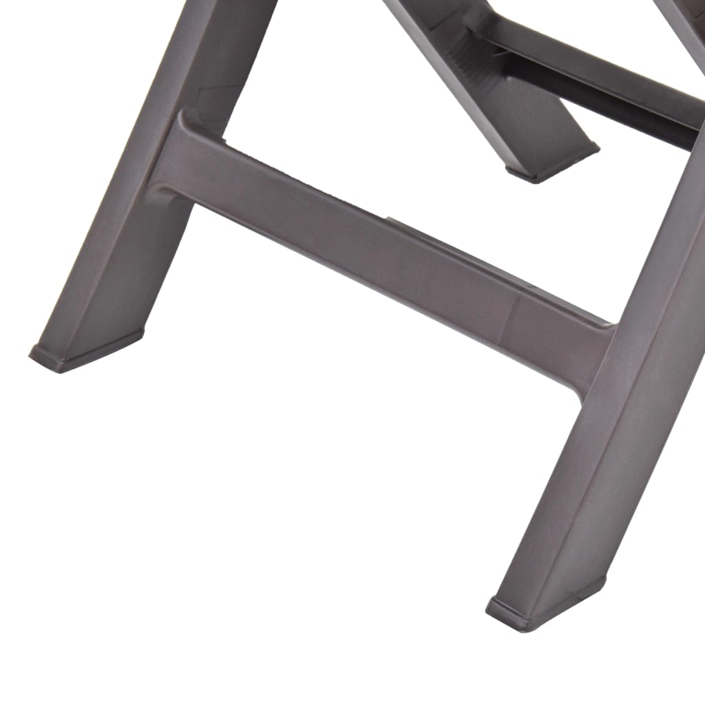 Foldbare Hagestoler 2 Stk Plast Mocca