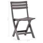 Foldbare Hagestoler 2 Stk Plast Mocca