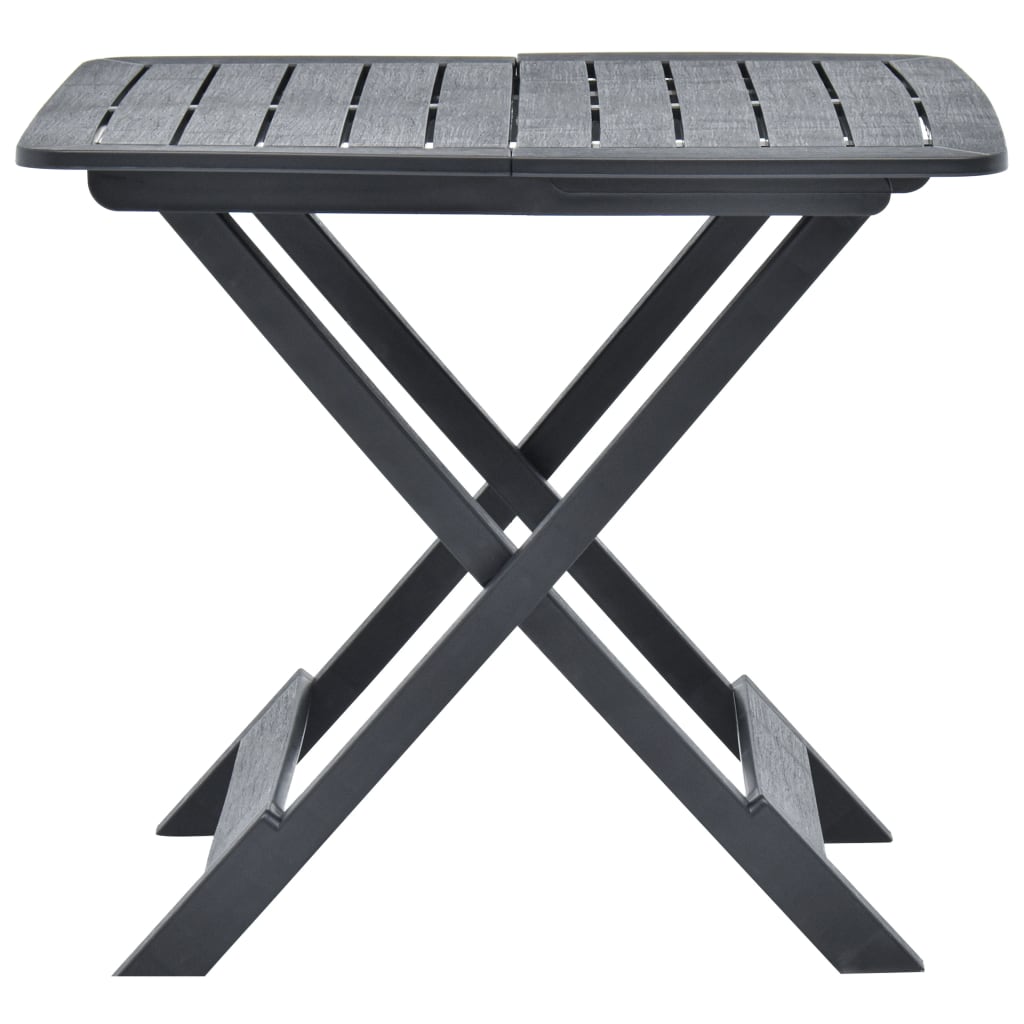 Sammenleggbart Hagebord Antrasitt 79X72X70 Cm Plast