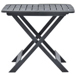 Sammenleggbart Hagebord Antrasitt 79X72X70 Cm Plast