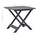 Sammenleggbart Hagebord Antrasitt 79X72X70 Cm Plast
