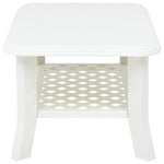 Salongbord Hvit 90X60X46 Cm Plast