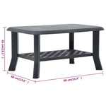 Salongbord Antrasitt 90X60X46 Cm Plast