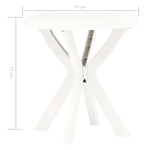 Bistrobord Hvit Ø70 Cm Plast