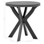 Bistrobord Antrasitt Ø70 Cm Plast