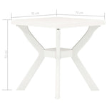 Bistrobord Hvit 70X70X72 Cm Plast