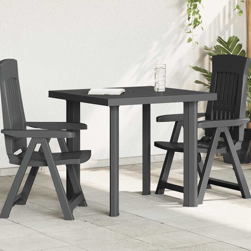 Hagebord Antrasitt 80X75X72 Cm Plast