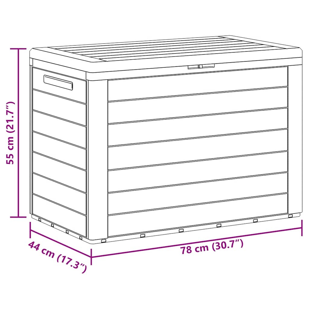 Putekasse Antrasitt 78X44X55 Cm