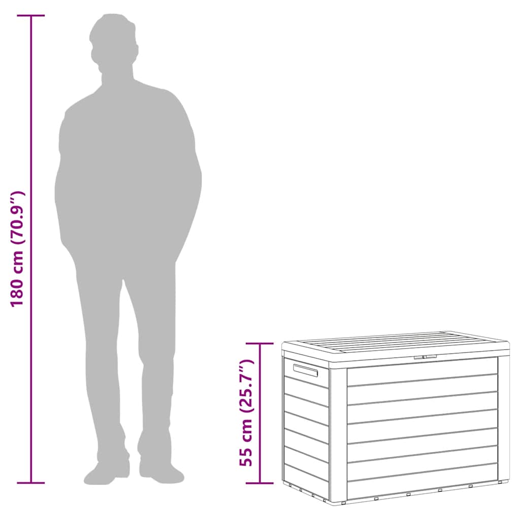 Putekasse Antrasitt 78X44X55 Cm
