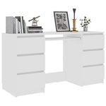 Skrivebord Hvit 140X50X77 Cm Konstruert Tre
