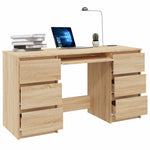 Skrivebord Sonoma Eik 140X50X77 Cm Konstruert Tre
