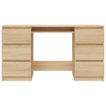 Skrivebord Sonoma Eik 140X50X77 Cm Konstruert Tre