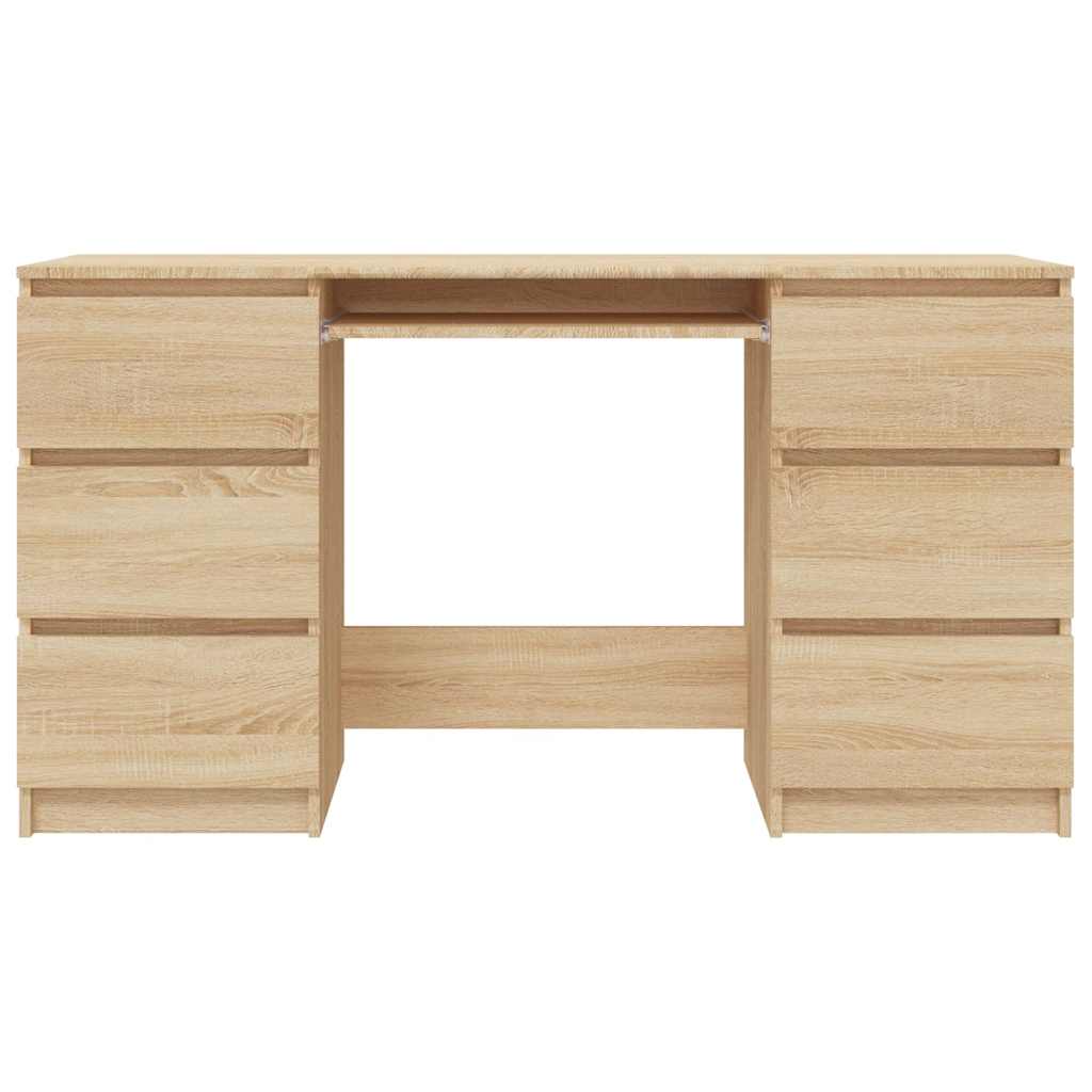 Skrivebord Sonoma Eik 140X50X77 Cm Konstruert Tre