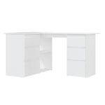 Skrivebord For Hjørne Hvit 145X100X76 Cm Konstruert Tre