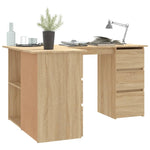 Skrivebord For Hjørne Sonoma Eik 145X100X76 Cm Konstruert Tre