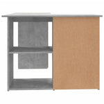 Skrivebord For Hjørne Betonggrå 145X100X76 Cm Konstruert Tre