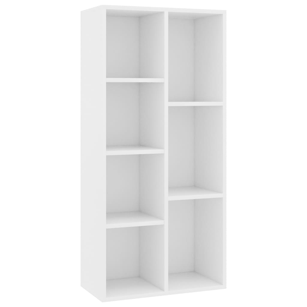 Bokhylle Hvit 50X25X106 Cm Konstruert Tre