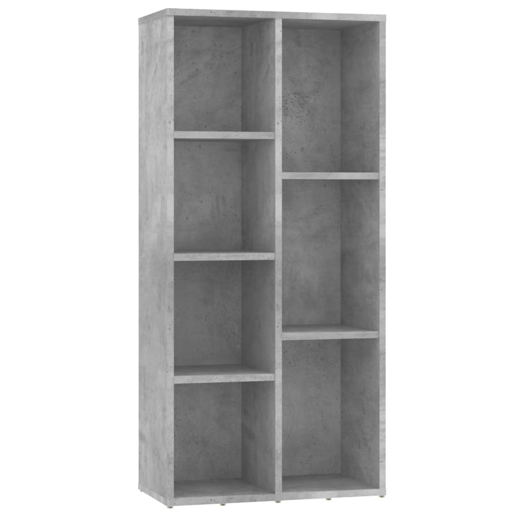 Bokhylle Betonggrå 50X25X106 Cm Konstruert Tre
