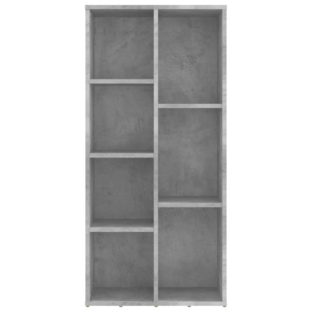 Bokhylle Betonggrå 50X25X106 Cm Konstruert Tre