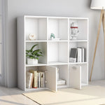 Bokhylle Hvit 98X30X98 Cm Konstruert Tre