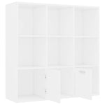 Bokhylle Hvit 98X30X98 Cm Konstruert Tre