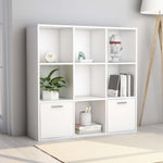 Bokhylle Hvit 98X30X98 Cm Konstruert Tre