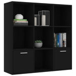 Bokhylle Svart 98X30X98 Cm Konstruert Tre