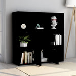 Bokhylle Svart 98X30X98 Cm Konstruert Tre