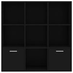 Bokhylle Svart 98X30X98 Cm Konstruert Tre