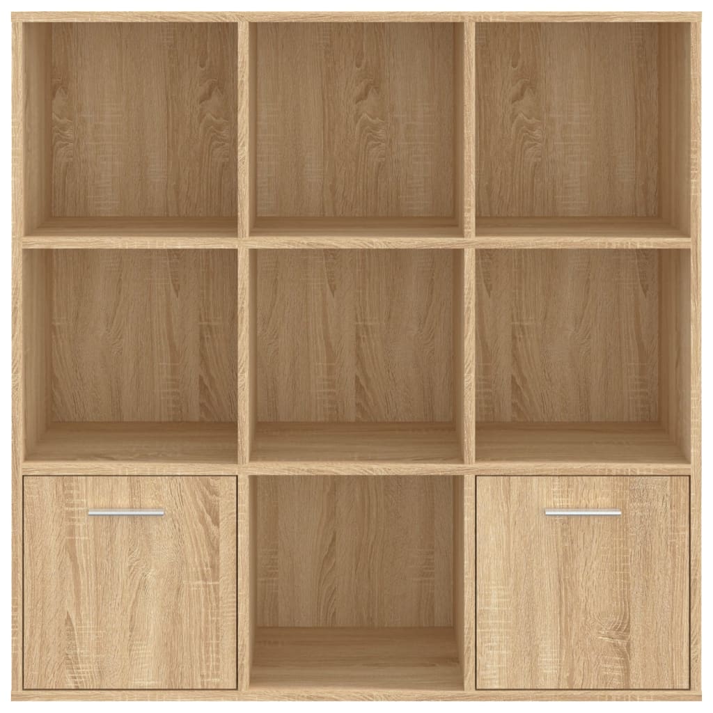 Bokhylle Sonoma Eik 98X30X98 Cm Konstruert Tre