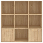Bokhylle Sonoma Eik 98X30X98 Cm Konstruert Tre
