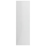 Bokhylle Høyglans Hvit 98X30X98 Cm Konstruert Tre