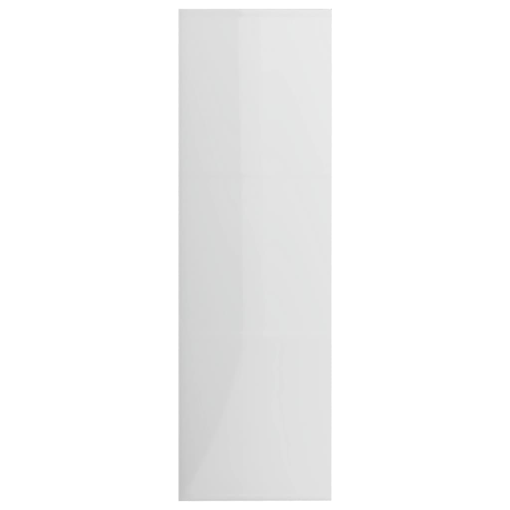 Bokhylle Høyglans Hvit 98X30X98 Cm Konstruert Tre