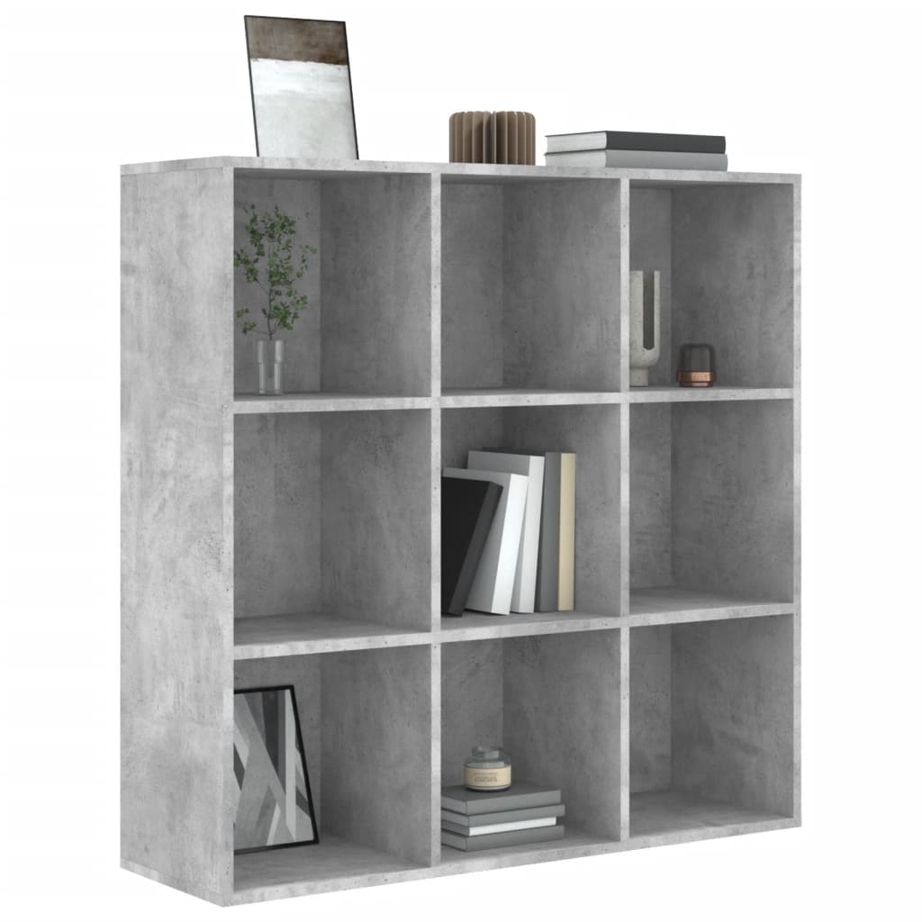 Bokhylle Betonggrå 98X29X97,5 Cm Konstruert Tre