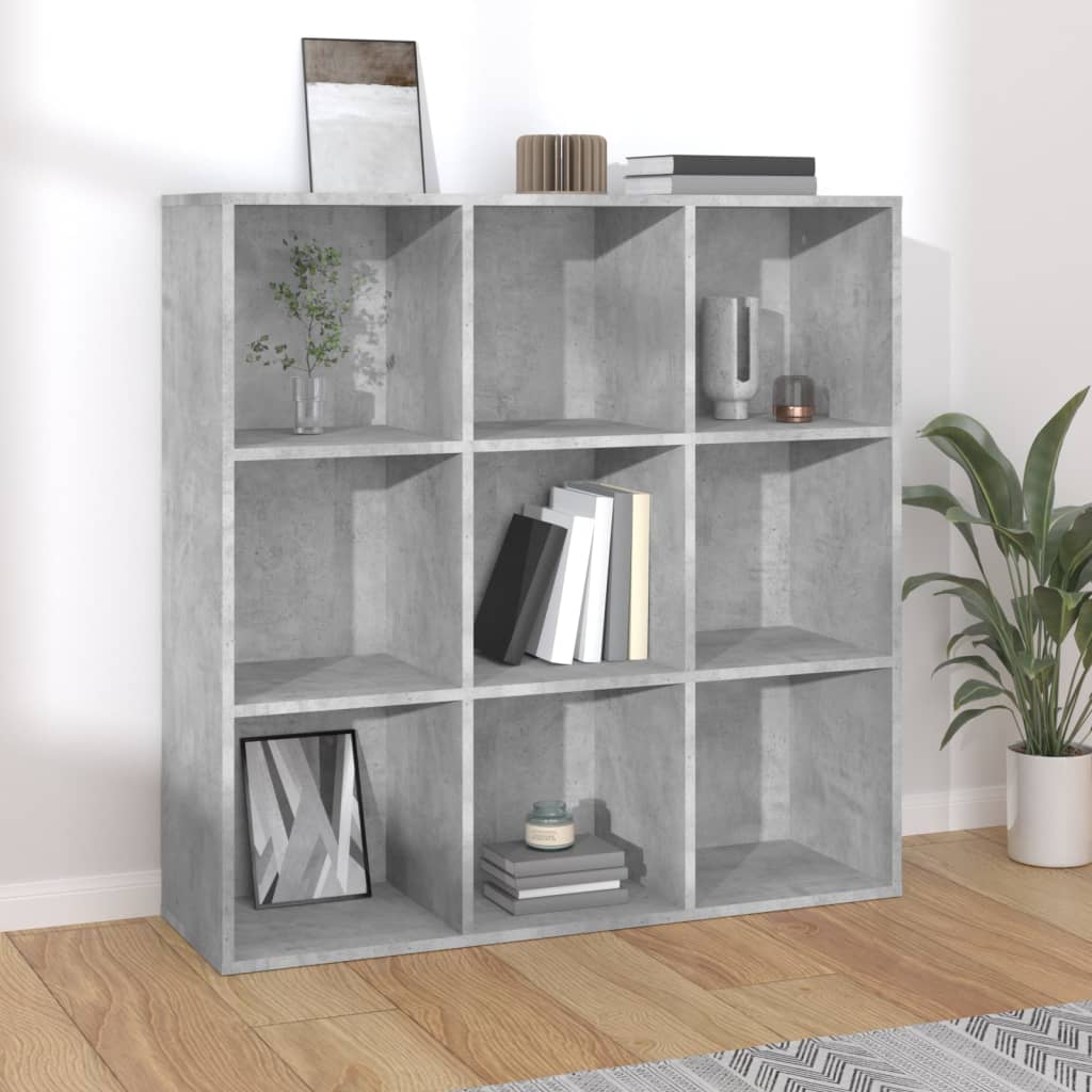 Bokhylle Betonggrå 98X29X97,5 Cm Konstruert Tre