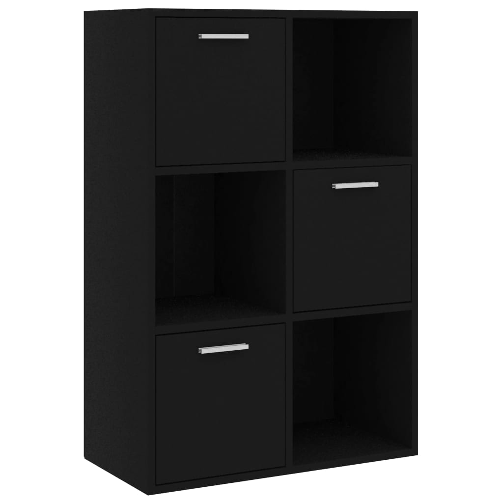 Oppbevaringsskap Svart 60X29,5X90 Cm Konstruert Tre
