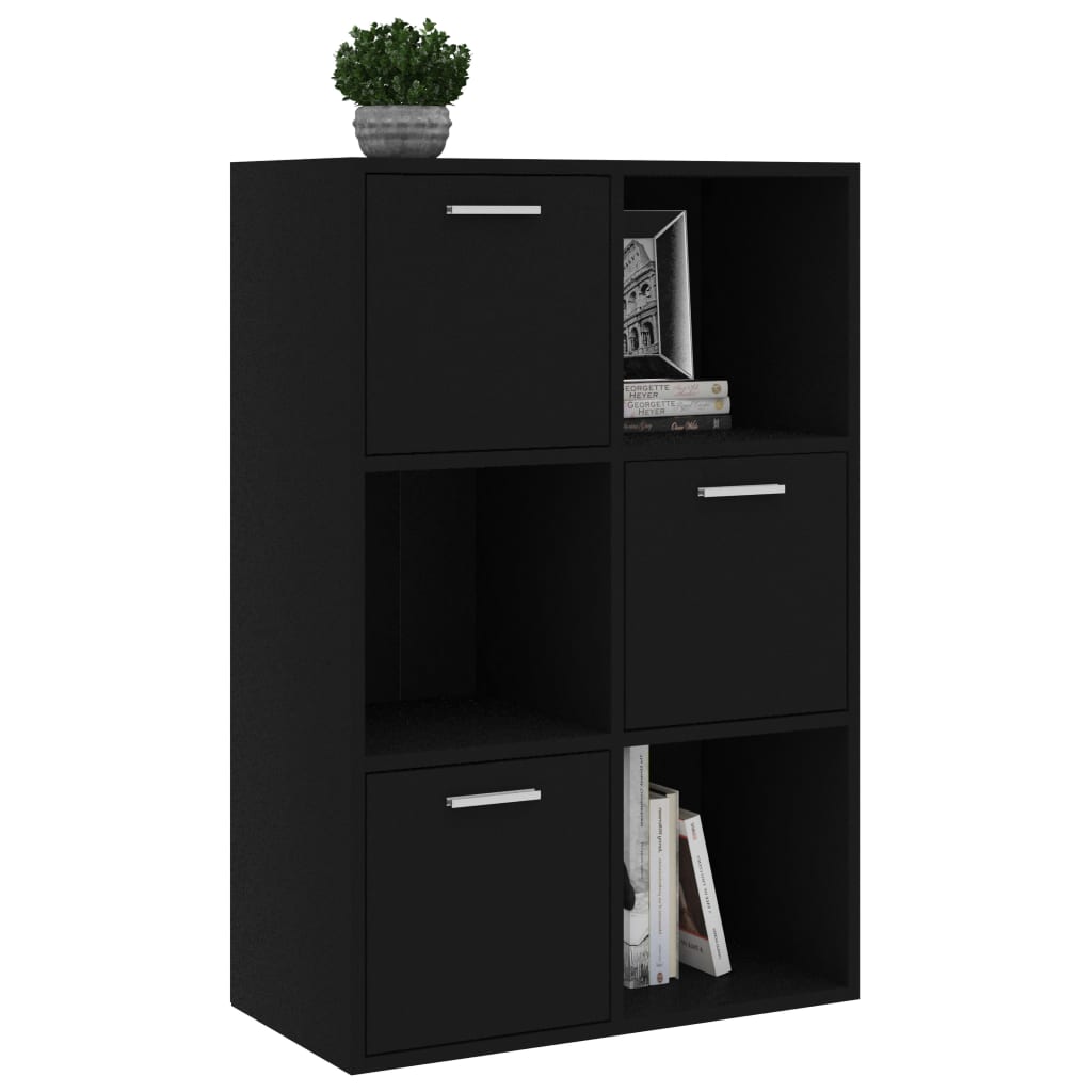Oppbevaringsskap Svart 60X29,5X90 Cm Konstruert Tre