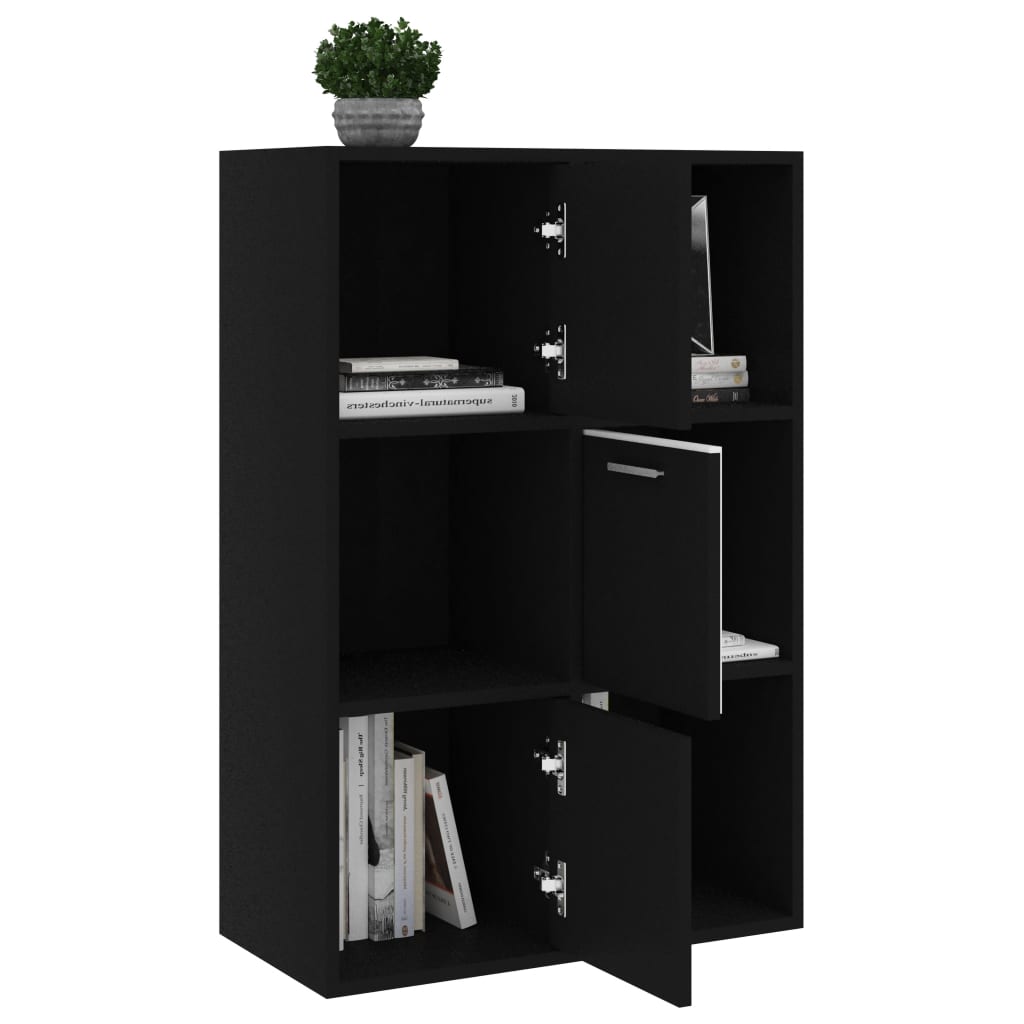 Oppbevaringsskap Svart 60X29,5X90 Cm Konstruert Tre