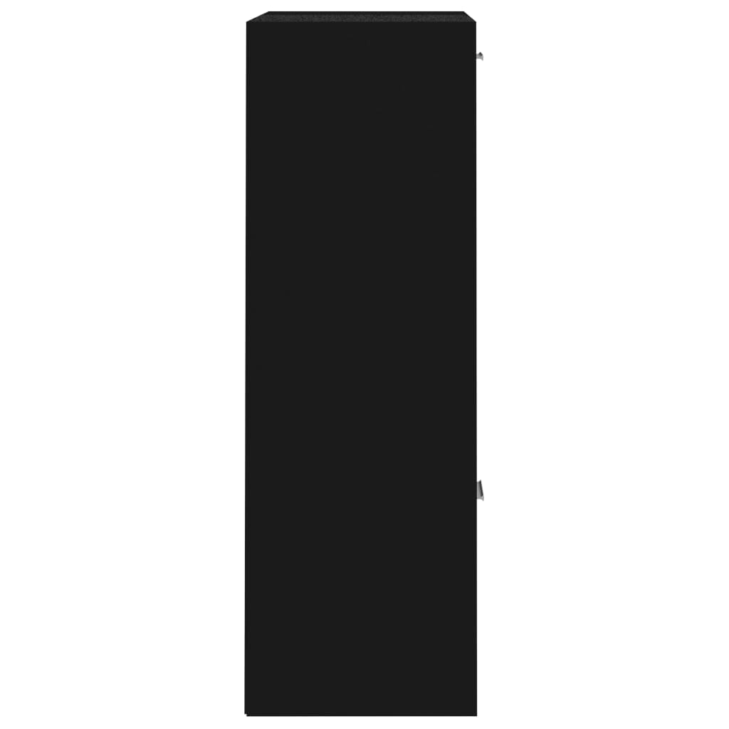 Oppbevaringsskap Svart 60X29,5X90 Cm Konstruert Tre