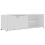 Tv-Benk Hvit 120X34X37 Cm Konstruert Tre