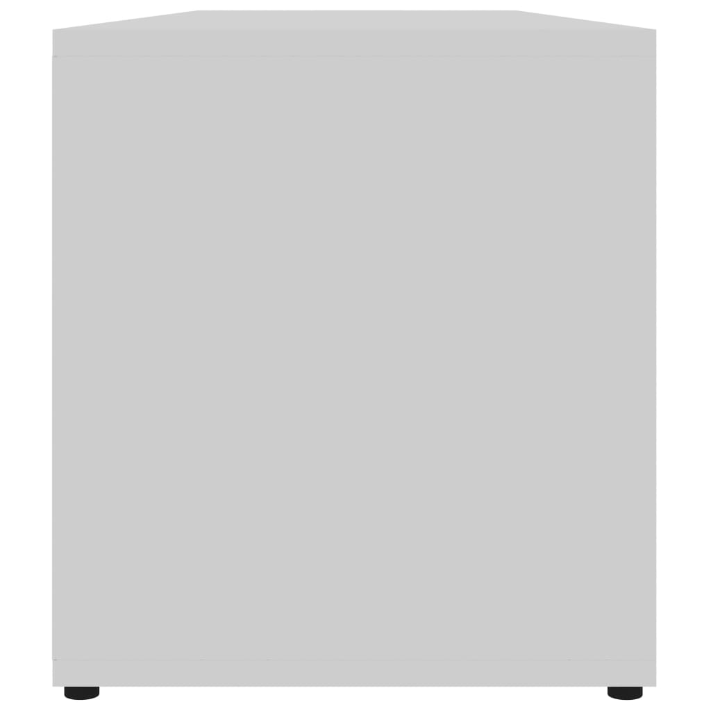 Tv-Benk Hvit 120X34X37 Cm Konstruert Tre