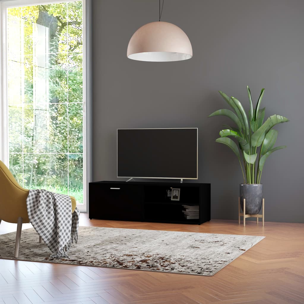 Tv-Benk Svart 120X34X37 Cm Konstruert Tre