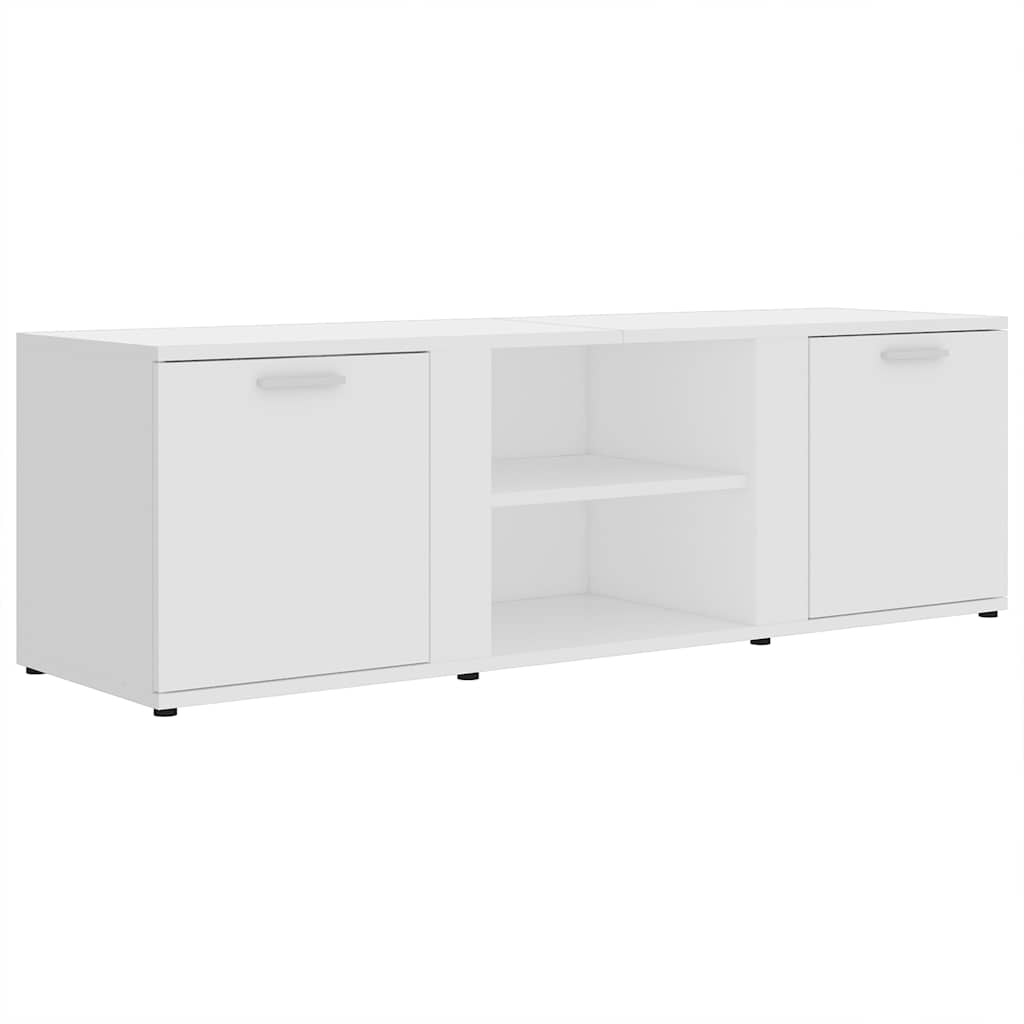 Tv-Benk Hvit 120X34X37 Cm Konstruert Tre