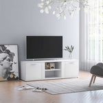Tv-Benk Hvit 120X34X37 Cm Konstruert Tre